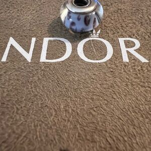 Pandora Blue/Purple Leopard Murano Glass Charm, Retired